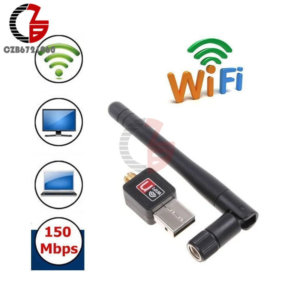 USB Wi-Fi Wifi роутер ПК wifi адаптер 150 м USB WiFi антенна Беспроводная компьютерная Сетевая Карта 802.11n/g/b LAN с антенной