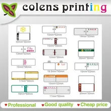 Бирки для украшений на заказ Печать, на заказ белый водонепроницаемый ПВХ/серебро ПЭТ ювелирные изделия этикетка наклейка печать