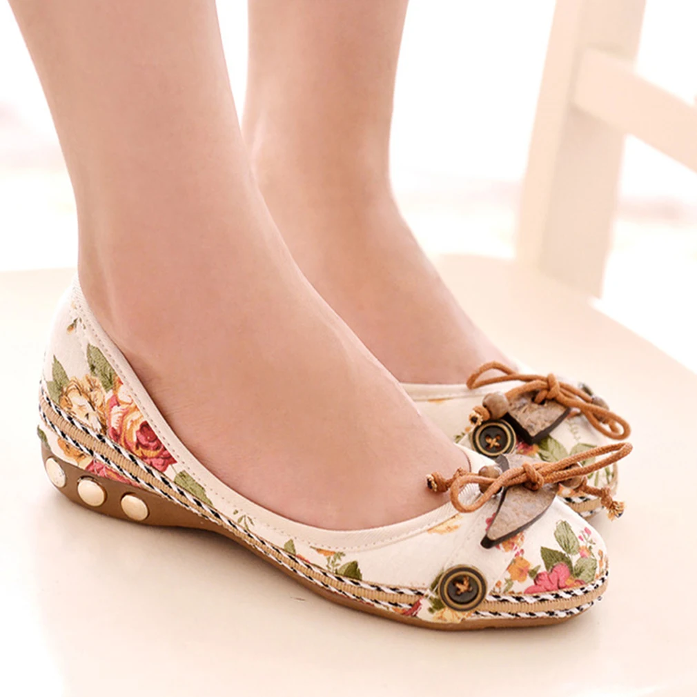 

Vintage Floral Women Flats Moccasins Slip On Cotton Fabric Loafers Shoes Comfortable Ladies Shoes Flat Shoes zapatos mujer 2019