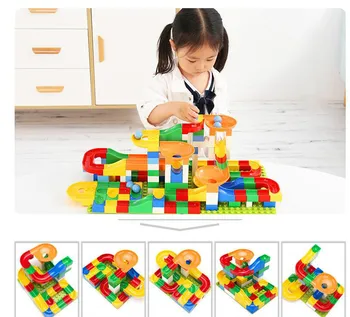 

104PCS Marble Race Run Maze Ball Track Building Blocks Toy DIY Educational Bricks Compatible With All