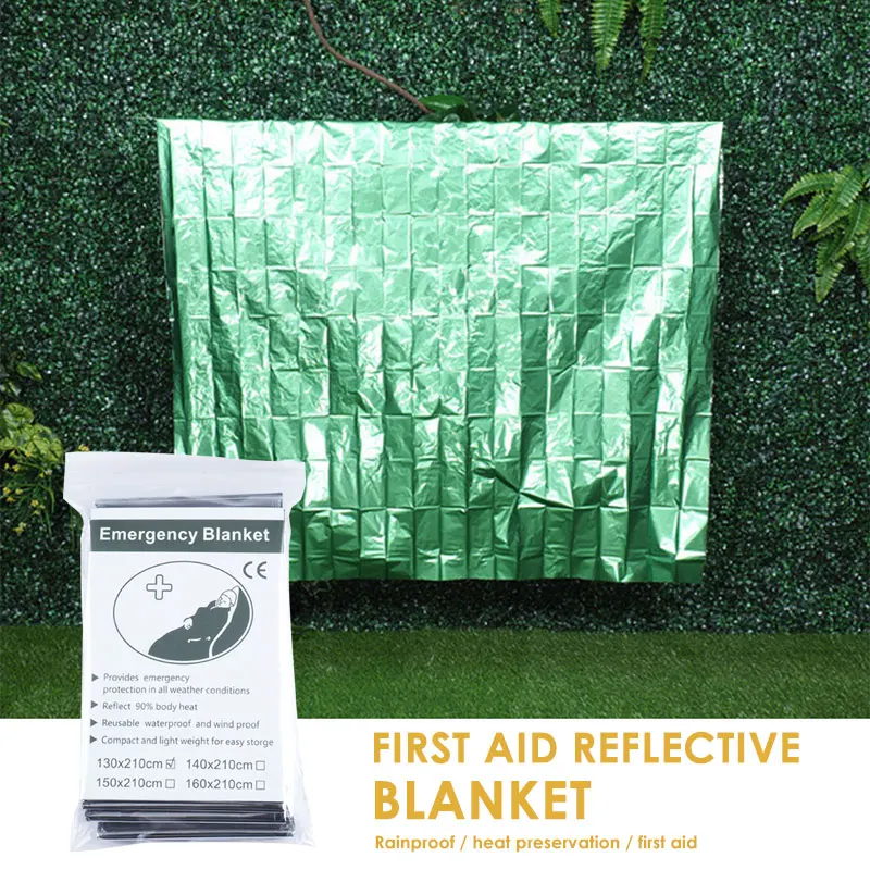 

Safety Emergency Blankets Rescue Blanket Insulation Curtain Windproof Portable Waterproof Keep Warm Military Survival