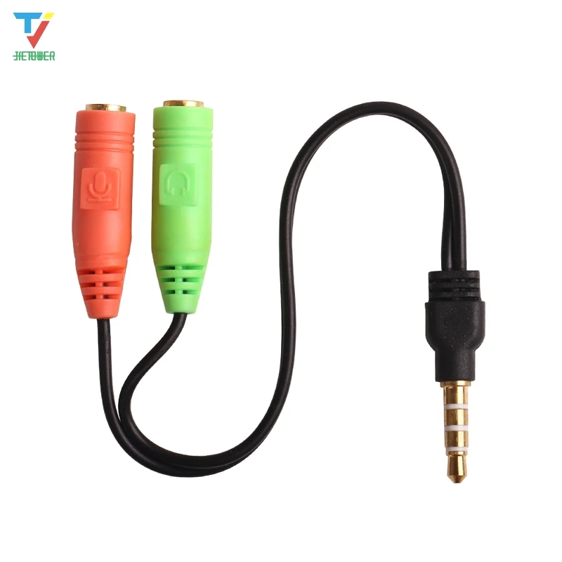 500pcs lot High Quality 3 5MM Extension Earphone Headphone Audio Splitter Cable Adapter Female to 2 Male wholesale AUX cable