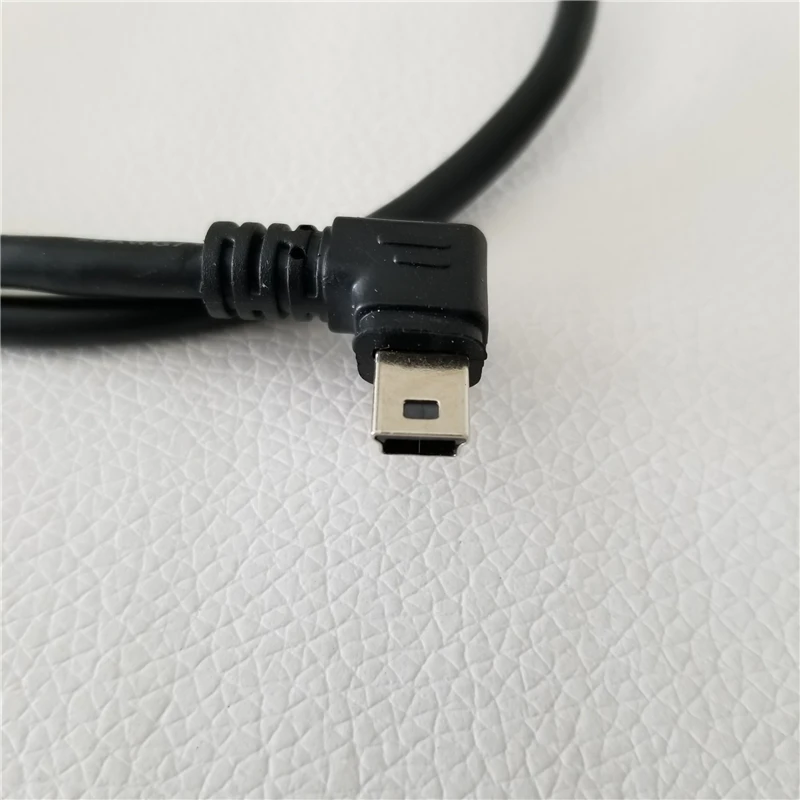 50 шт./лот 90 градусов под прямым углом 5Pin Mini B штекер USB A Женский кабель для передачи