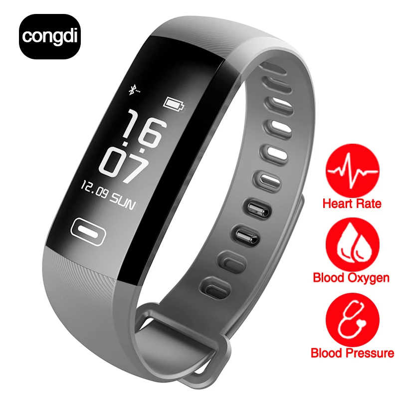 M2 смарт-браслет Heartrate кровяное давление оксиметр кислорода спортивный браслет часы Inteligente Pulso для iOS Android pk Tezer - Цвет: gray