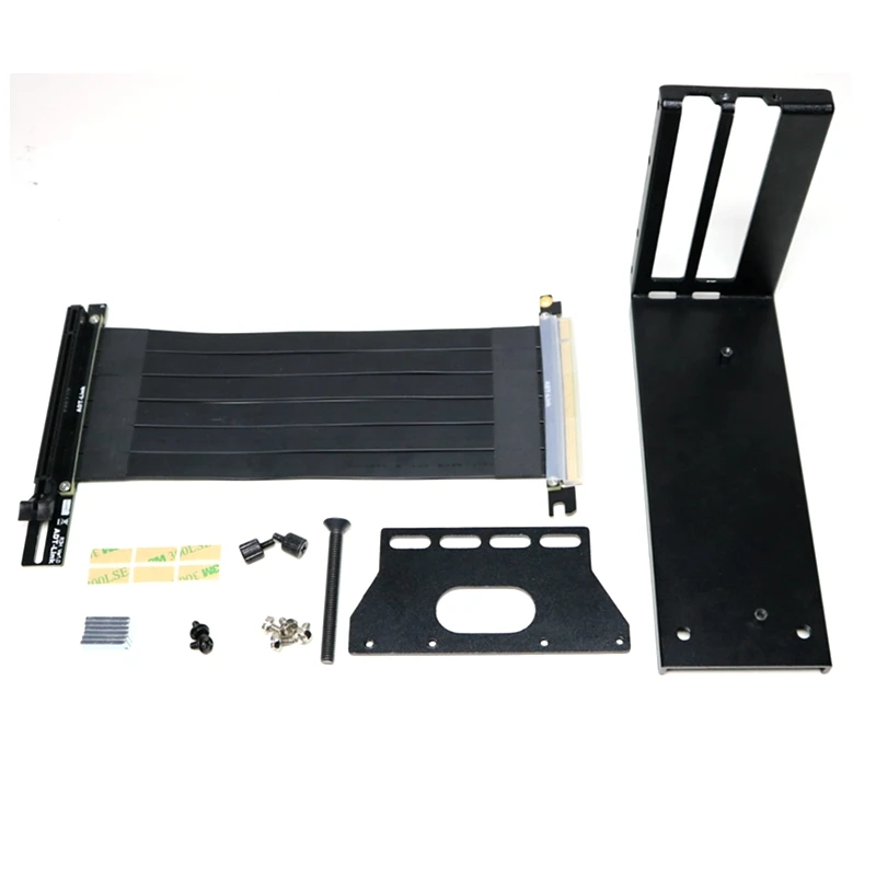 ADT-Link Graphics Cards Vertical Bracket PCIe 3.0 x16 graphics video card to PCIe 3.0 x16 slot extension cable for ATX PC-Case