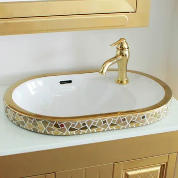 

Glazed oval Jingdezhen factory directly ceramic hand painted corner wash basin bathroom sinks porcelain