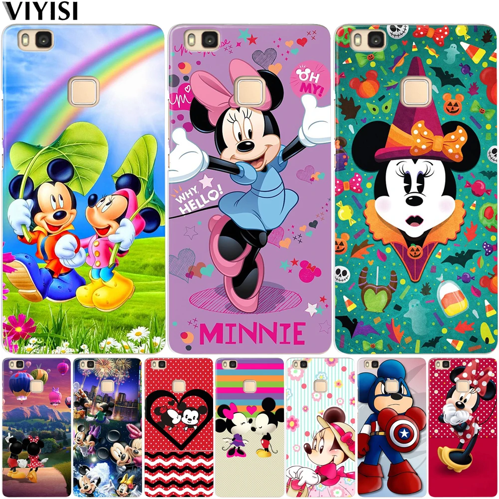 

Cute Cartoon Case Cover For Huawei Mate 9 10 Lite Pro Y5 2017 Y6 II Pro Y7 Nova 2 Plus Mickey Minnie Mouse case Etui cover Coque