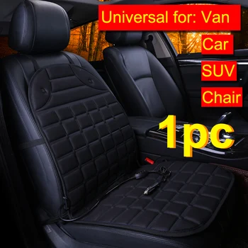 

Dewtreetali 12V Car heated seat cushion Car Van Front Seat Hot Heater Heated Pad Cushion Winter Warmer Cover