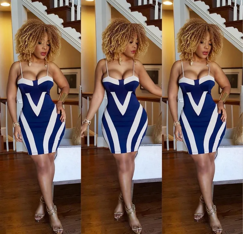 

Spring and summer 2019 hot new style, fashionable African style,printed striped club dress with hip strap