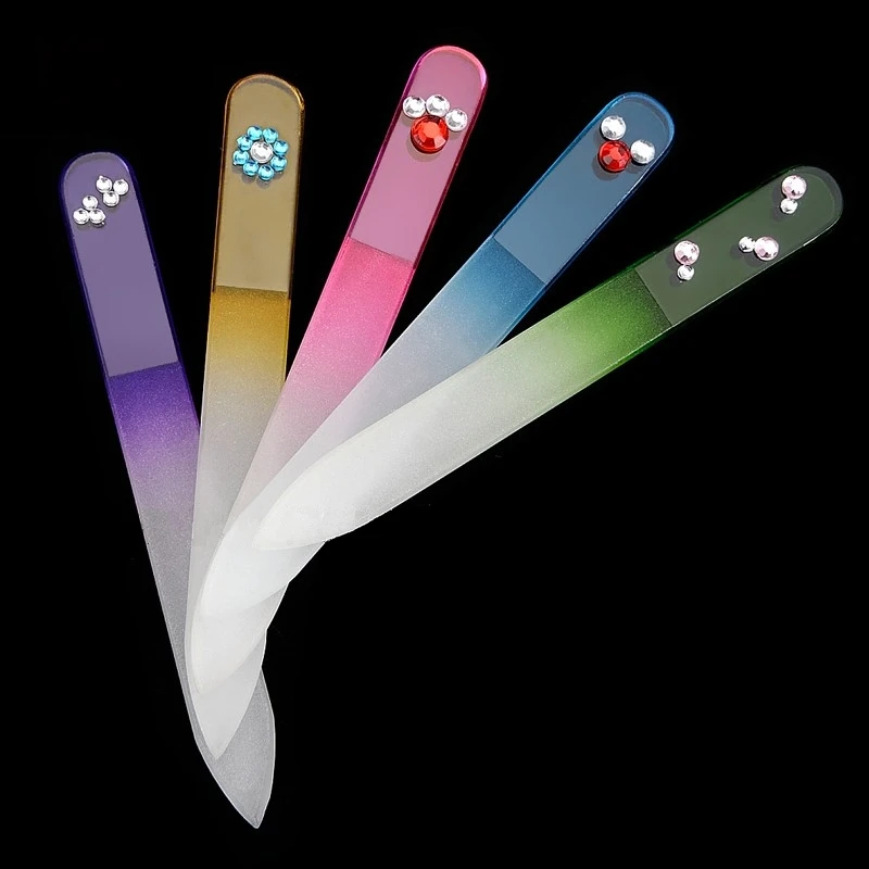 1 piece Multiple styles diamond glass nail file tools New Fashion hot sale Article Nail File