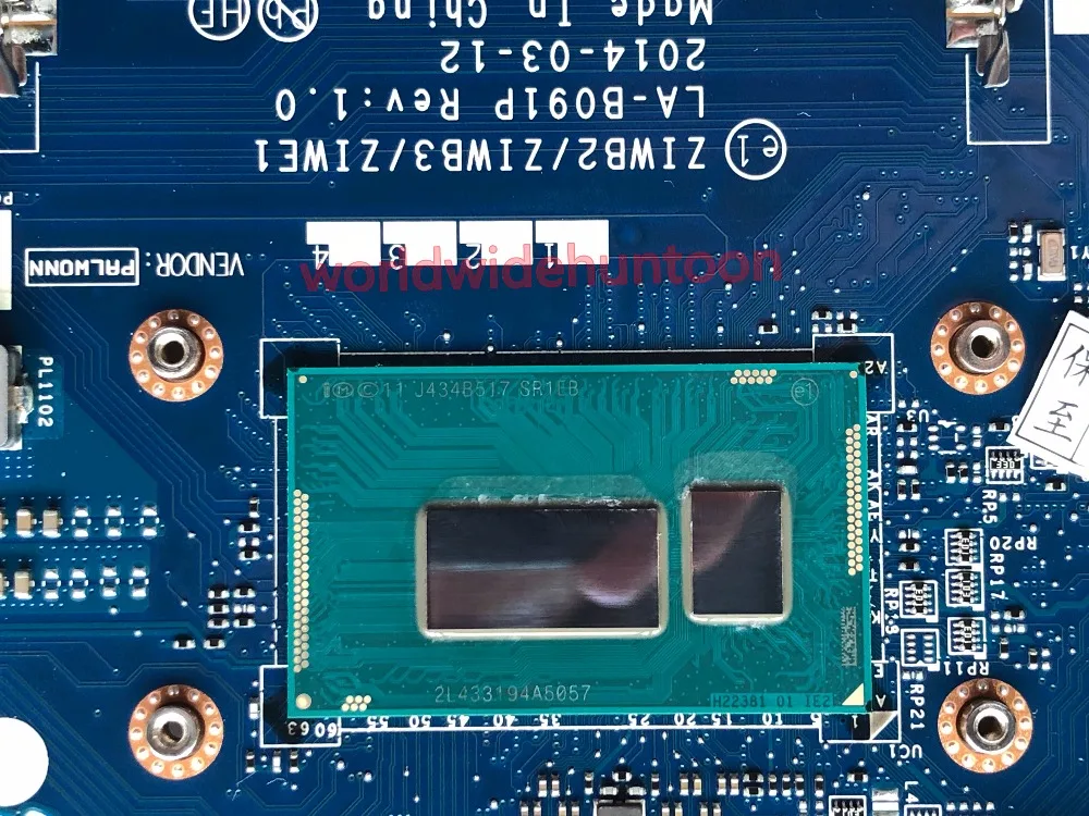 Классическая материнская плата для ноутбука Lenovo B50 70 с ЦП SR1EB i7 4510U PN 5B20G46186