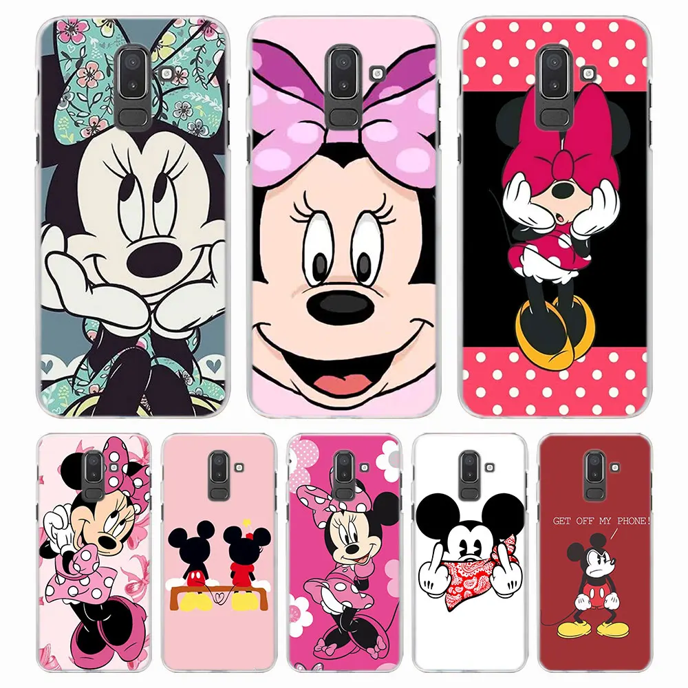 

Minnie Mouse Clear hard back Phone Case for Samsung Galaxy J4 J6 Plus J8 2018 J2 J3 J5 J7 2018 J7 Prime Phone case cover