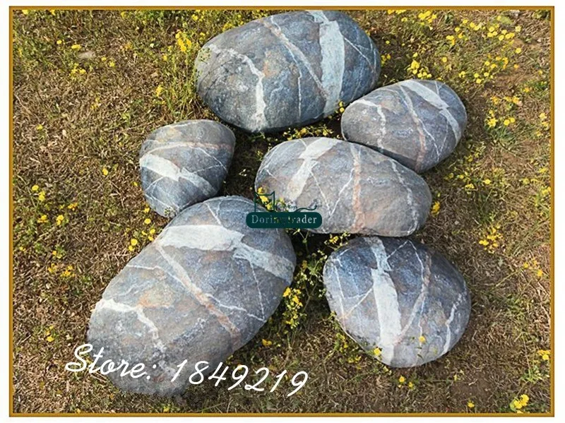 Dorimytrader 6 Pcs Fashion New Emulational Neptune Stone Pillow Room Decoration Plush  Soft  Stone Shape Cushion DY61077 (3)