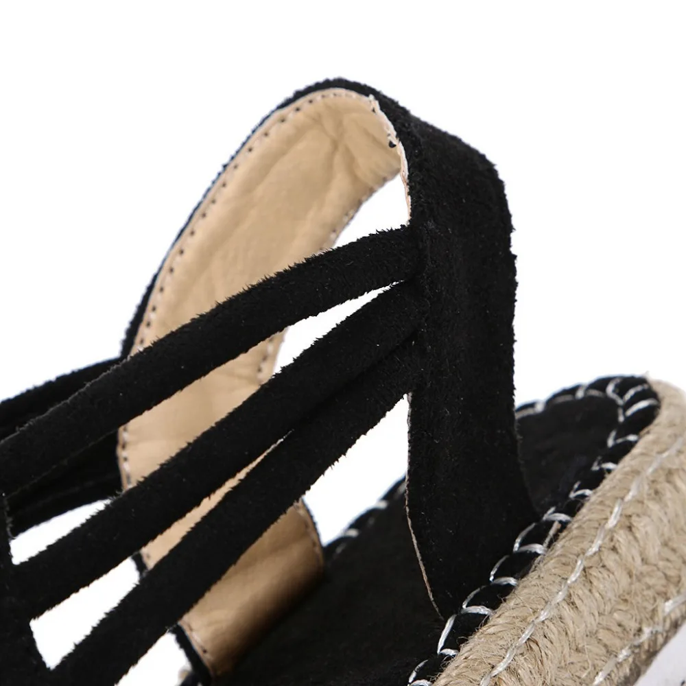 2019 women's sexy fashion sandals buckle with platform sandals retro open toe gladiator sandals ladies non-slip sports 40J (8)