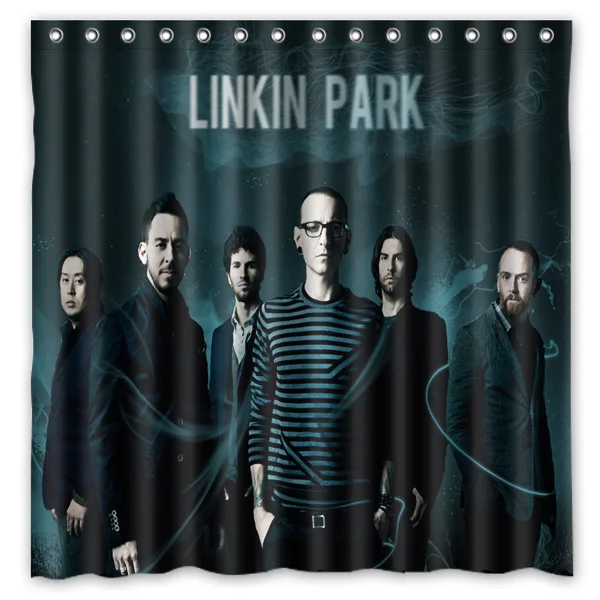 

180x180cm Linkin Park Bathroom Waterproof Polyester Shower Curtain Mouldproof Fabric Bath Curtain Bathroom Accessory