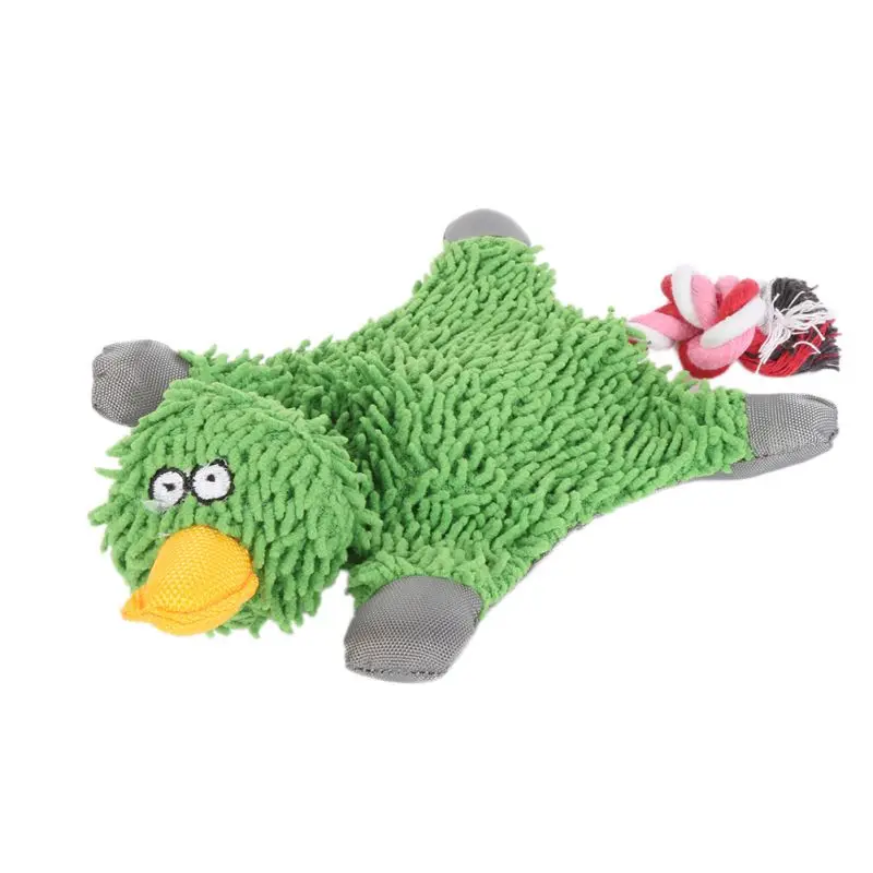 32*19 см товар для животных Милый папа утка плюшевая собака игрушка с веревкой - Цвет: Зеленый