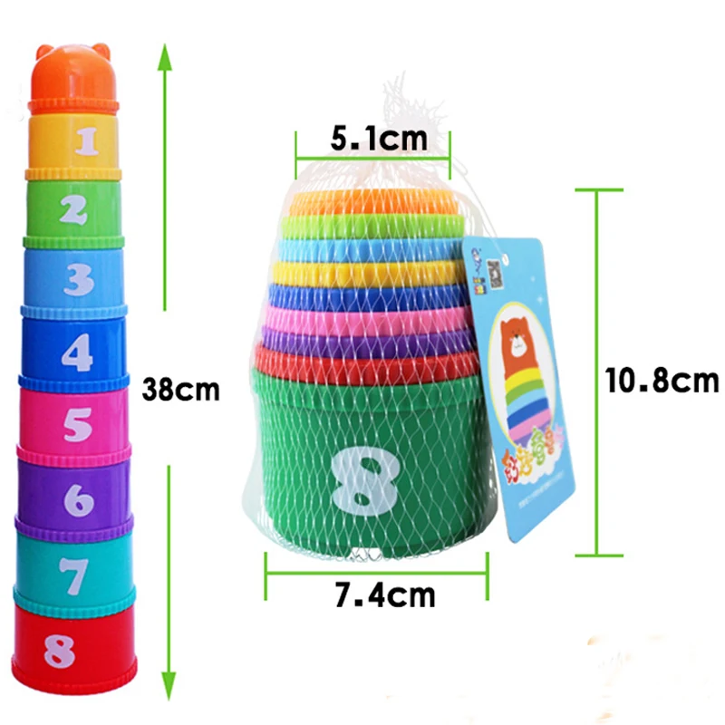 

2018 Baby Funny Cartoon Nesting Stacking Toys Learning English Letters Numbers Geometry Educational Entertainment Stacked Blocks