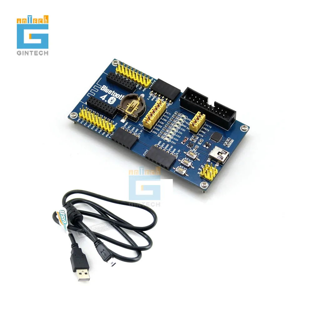 

free shipping BLE4.0 Bluetooth NRF51822 Module 2.4G Wireless Communication Module Mother Board Expansion Development Board Kit