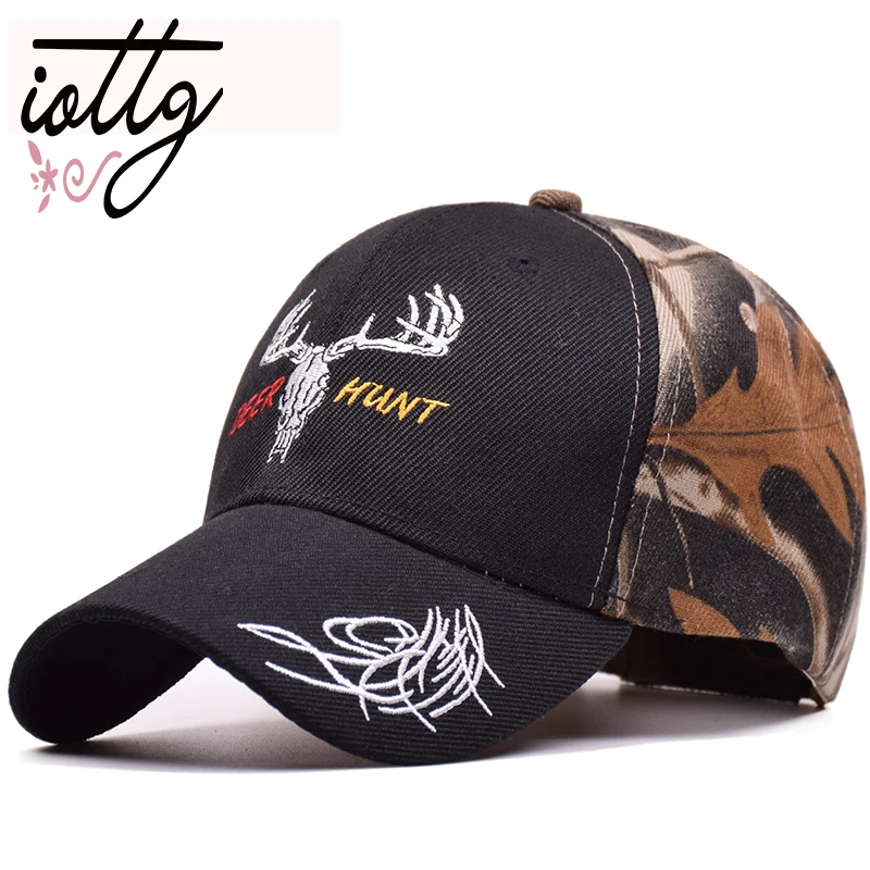

IOTTG 2018 New DEER HUNTER Baseball Cap Elk Hunter Army Snapback Cap Elk Embroidery Gorras Hats Rock Men Women Couple Caps
