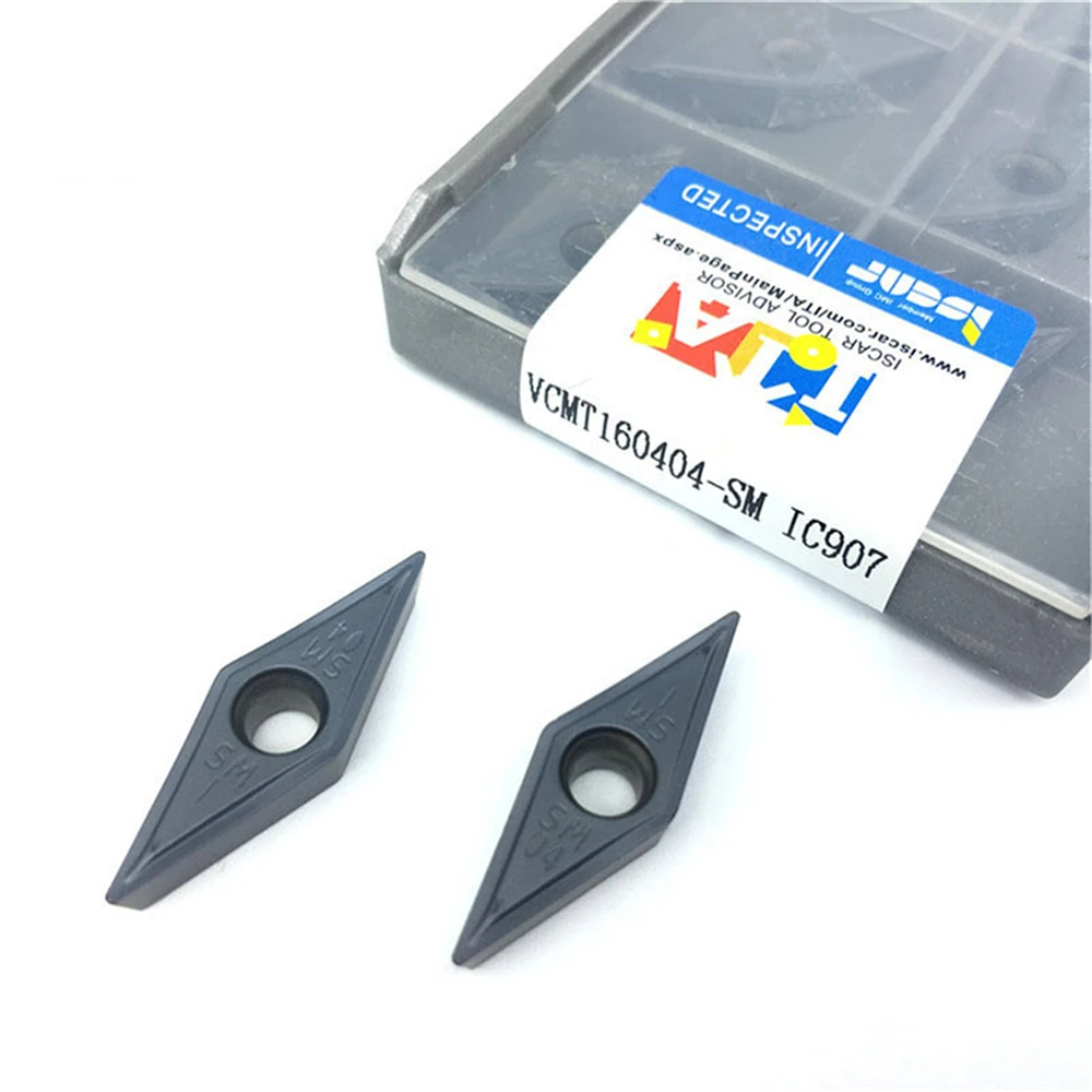 

Tungsten Carbide VCMT160404 SM IC907 / 908 External Round Car Blade Carbide Insert Lathe Tool VCMT 160404 CVD+PVD Turning Insert