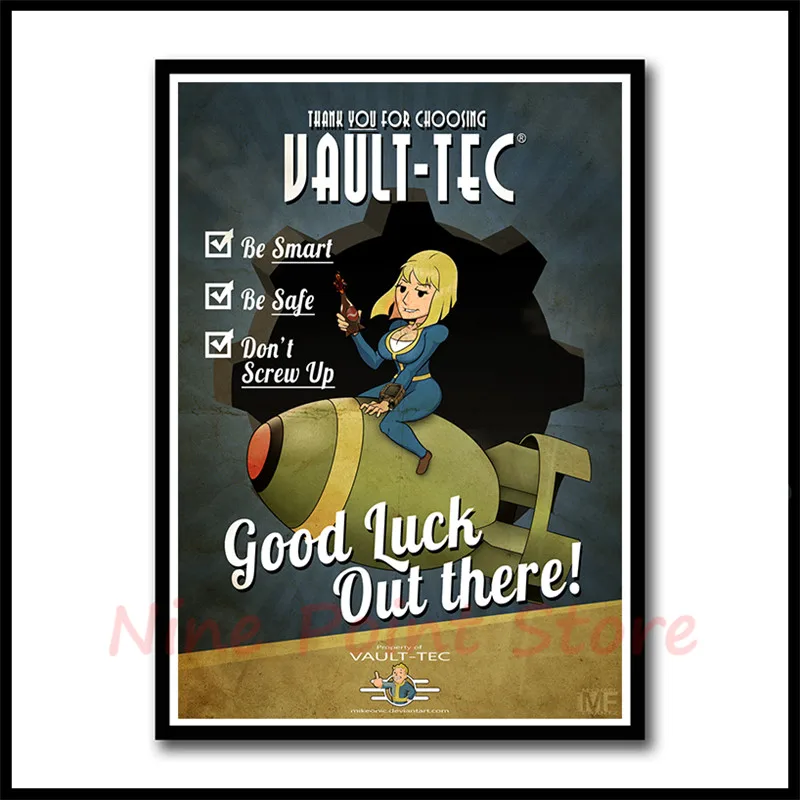 Fallout игровой постер Бар детская комната Домашний декор игра Рисунок с покрытием