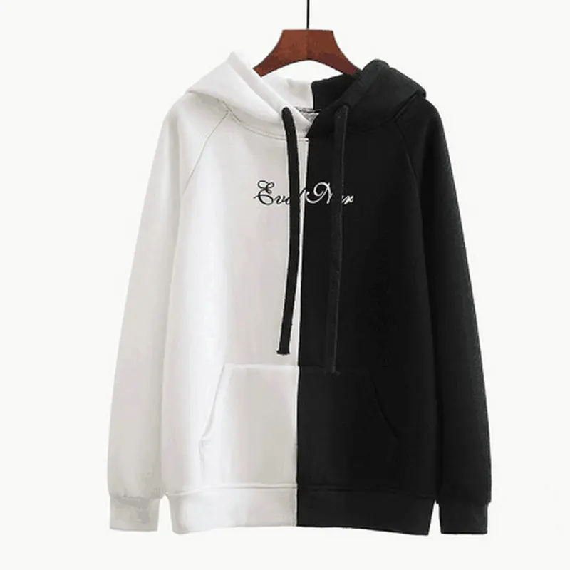 Men Casual Coat Hooded Sweatshirts New Smiley Print Two-color Stitching Hot 2018 Men Clothes Hoodies Sweatshirts Autumn NW06