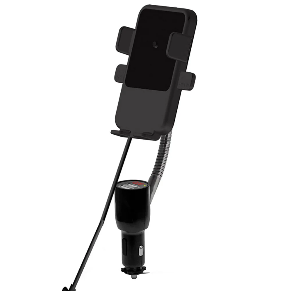 

Multifunction Phone Holder Qi Universal Dual USB Mount Car Charger Wireless Charging Cigarette Lighter