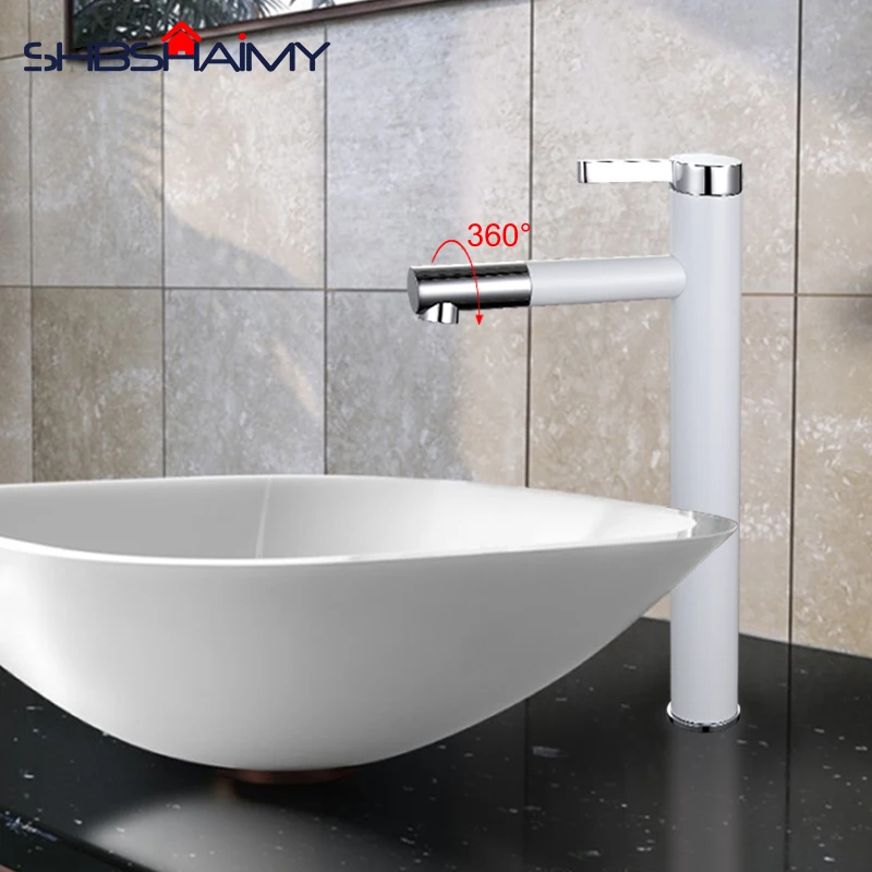 

Modern Style New bathroom Basin Faucet Deck Mounted bath Cold and Hot Water tap Mixer Multi Color Handle Cover