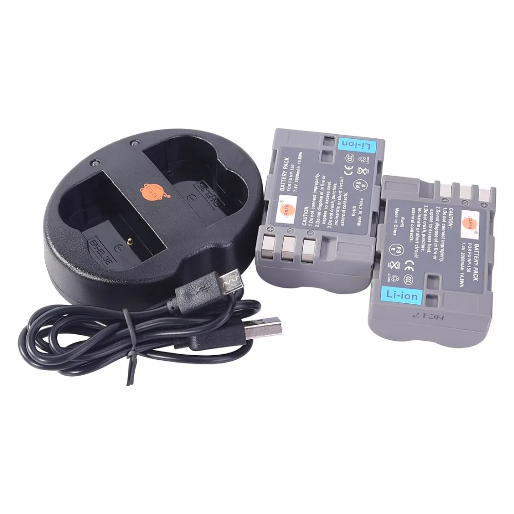 

DSTE 2pcs NP-150 Li-ion Battery with USB Port Charger for Fuji FinePix S5 PRO Digital Camera