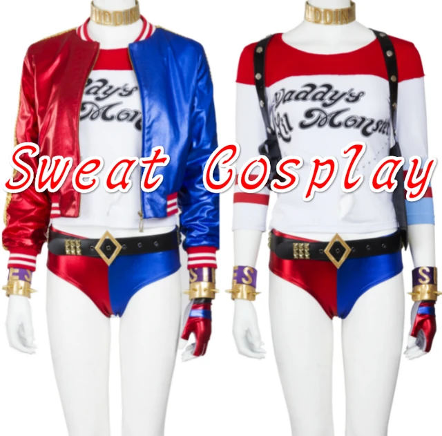 Newest High Quality Harley Quinn Suicide Squad Costume Adult Harley