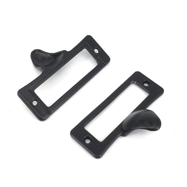 Retro Black Drawer Label Pull Frame File Cabinet Handles Name Card Retro Black Drawer Label Pull Frame File Cabinet Handles Name Card Holder Office Library Tag