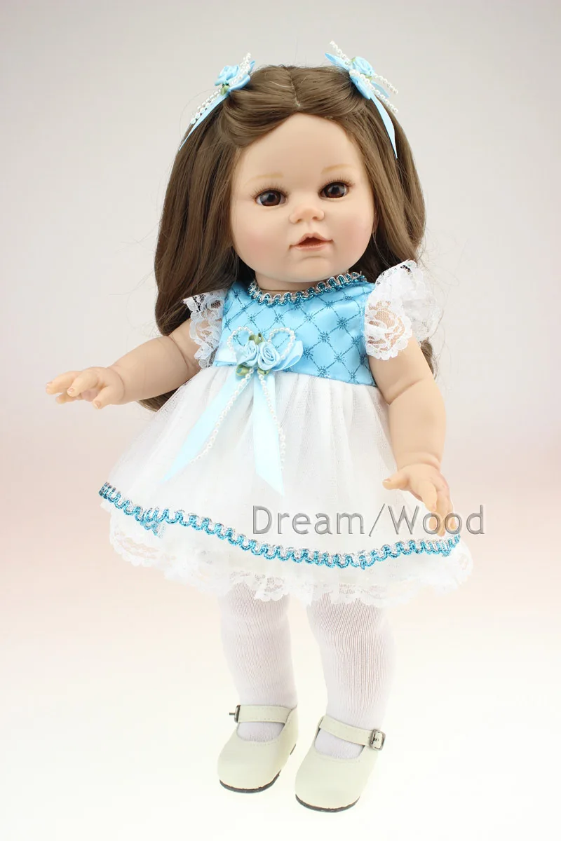 

New Reborn Baby Doll 40cm Soft Vinyl American Girl Dolls Little Girls Brinquedos Toy Children/Kids/Girls Gift