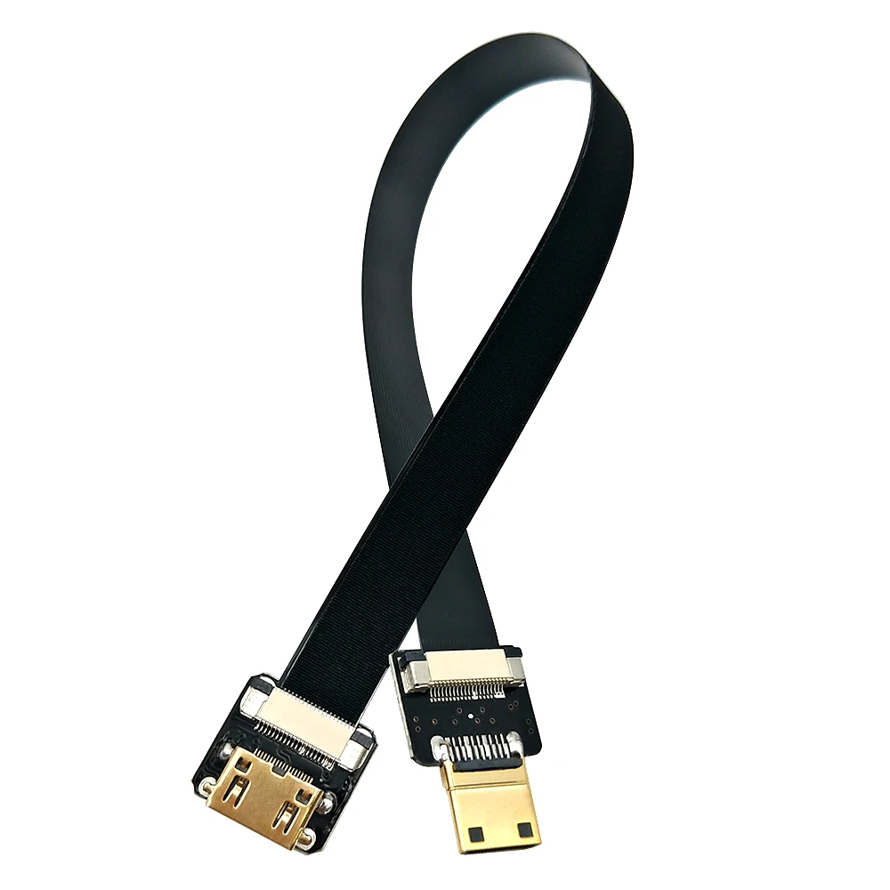 Danspeed 20 سنتيمتر أنثى إلى ذكر f/m fpc fpv البسيطة hdmi إلى hdmi كابل مسطح ضئيلة لل جوية التصوير