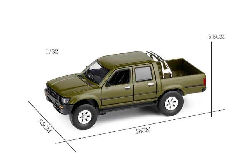 1:32 Hailax пикап модель грузовика, сплав Моделирование звука и света игрушки, armed chariot