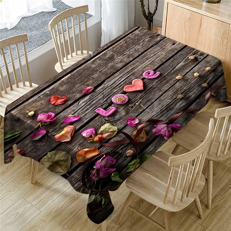 Wedding Valentine's Day romantic 3D tablecloth table cloth Dinner for Family Party Home Decortion 2019 NEW table cloth #5J07 (1)