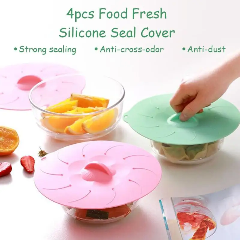 

Silicone Cover Seal Preservation Cover Refrigerator Microwave Food Fresh Fruit Dish Cookware Anti-dust Cover Seals Glass Mugs