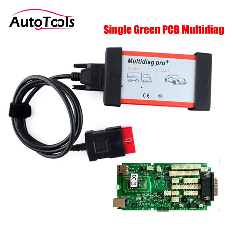 

Quality A+ Multidiag pro+ TCS cdp pro with Bluetooth 2016.0 tcs cdp single green pcb OBD2 OBDII diagnostic tool