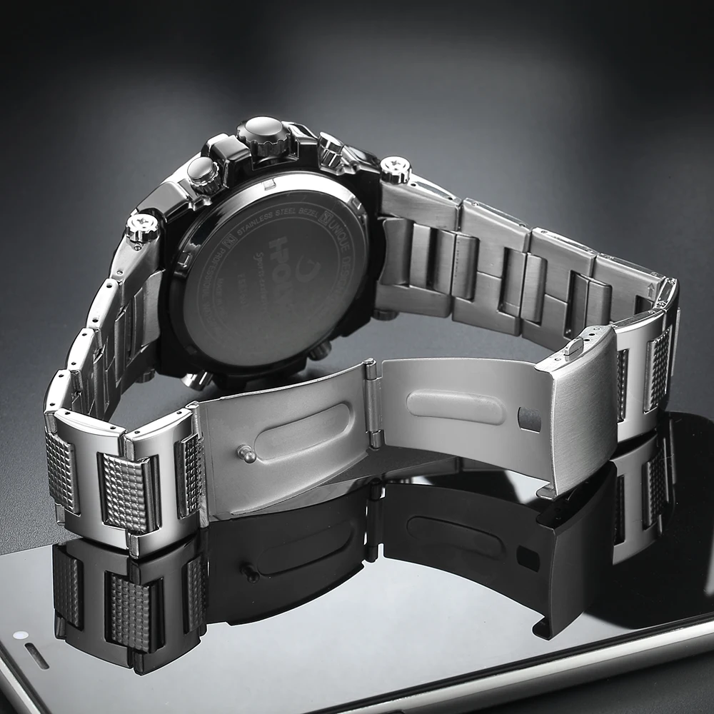 HPOLW брендовые военные спортивные часы мужские электронные светодиодный наручные часы водонепроницаемые спортивные часы мужские часы