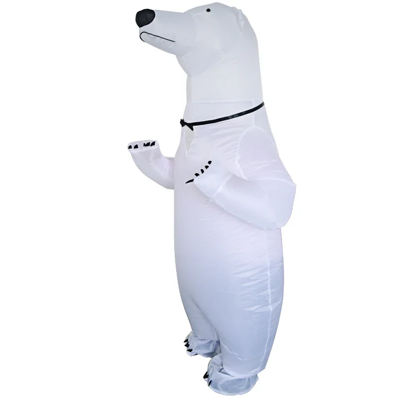 Вечерние надувные костюмы белого медведя для взрослых, костюмы на Хэллоуин для мужчин и женщин, маскарадный костюм T-rex