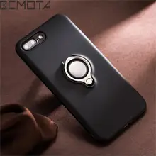 

BCMOTA 360 degree rotation Ring Phone Cover Magnetic Car Stand Silica gel Case for iphone 6 7 8 x 6s 7 8 plus Mobile Phone Case