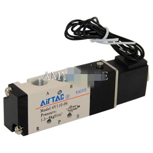 4V110 06 1/8 "BSP DC 12В/24В AC 24В/36В/220В/220В 5 позиционный пневматический Электрический