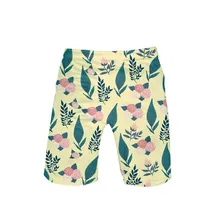 ISHOWTIENDA mens surf shorts beach swimming short Women Unisex Casual Leaf Print Bandage Elastic Waist Beach Shorts Pants#g4