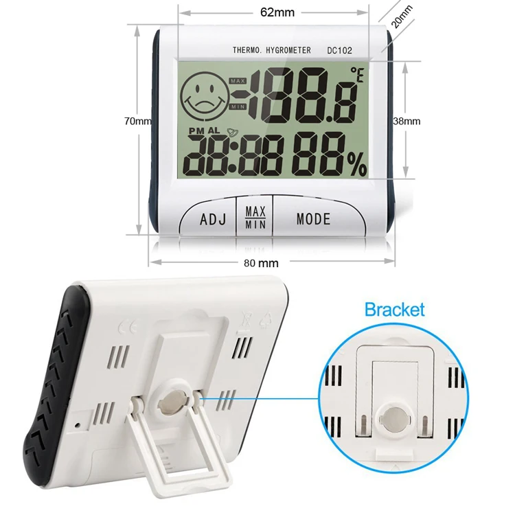 MOSEKO Мини Крытый ЖК-цифровой термометр гигрометр Будильник Таймер Метеостанция электронный измеритель температуры и влажности