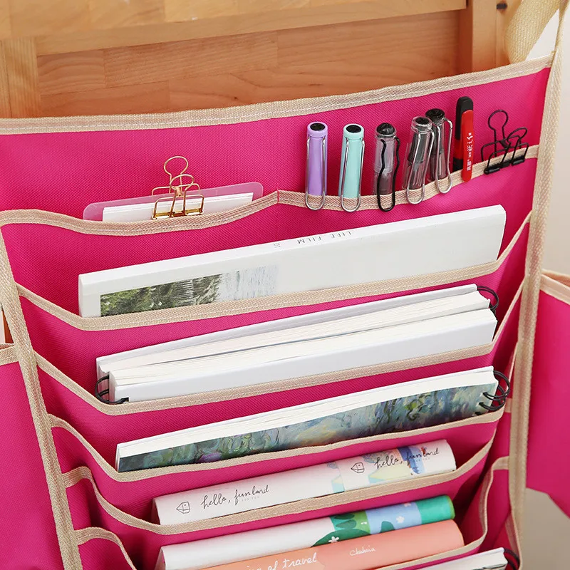  Multifunctional Student Learning Hanging Book Bag Desk Organizers Artifact Magazine Holder Creative
