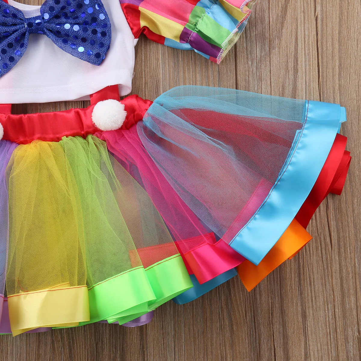 Girls Clothing Set Baby Girl Summer Outfits Circus Party Dress Crop Tops Suspender Dress