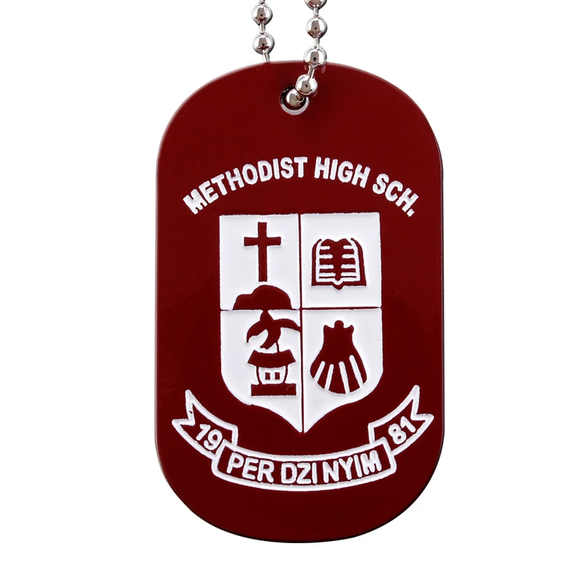 

Custom Metal Engraved Dog Tag with Black Ball Chain cheap custom red dog tag with word