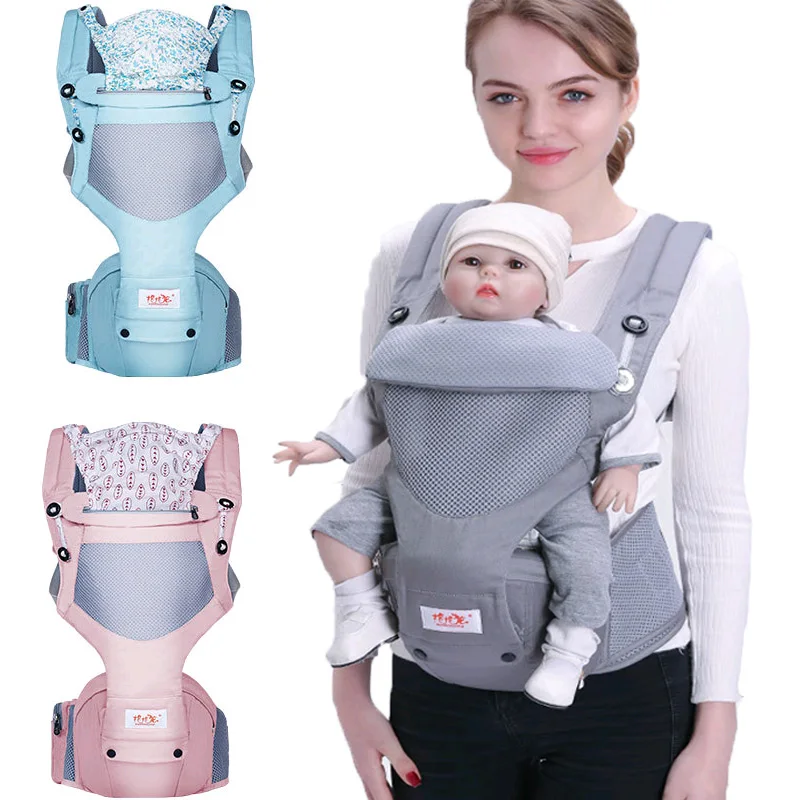 

Breathable Baby Wraps Ergonomic Baby Carriers Backpacks Sling Wrap Cotton Infant Newborn Carrying Hipseat For Mom/Dad Kangaroos