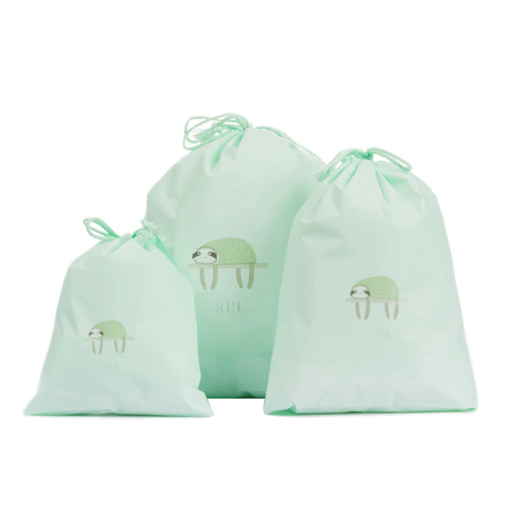 3 шт. животные мультфильм печати Drawstring сумка EVA сумка Одежда для хранения Спорт Путешествия Cinch Tote набор - Цвет: NO.1