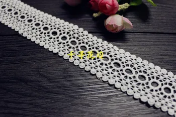 

10 yard 5.5cm 2.16" wide ivory fabric cotton tapes lace trim ribbon 1121766 QL4K27 free ship