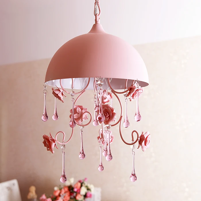 Semi-circular-pendant-lights-pink-countryside-pastoral-style-ceramic-rose-bedroom-stairs-princess-bedroom-pendant-lamps (1)